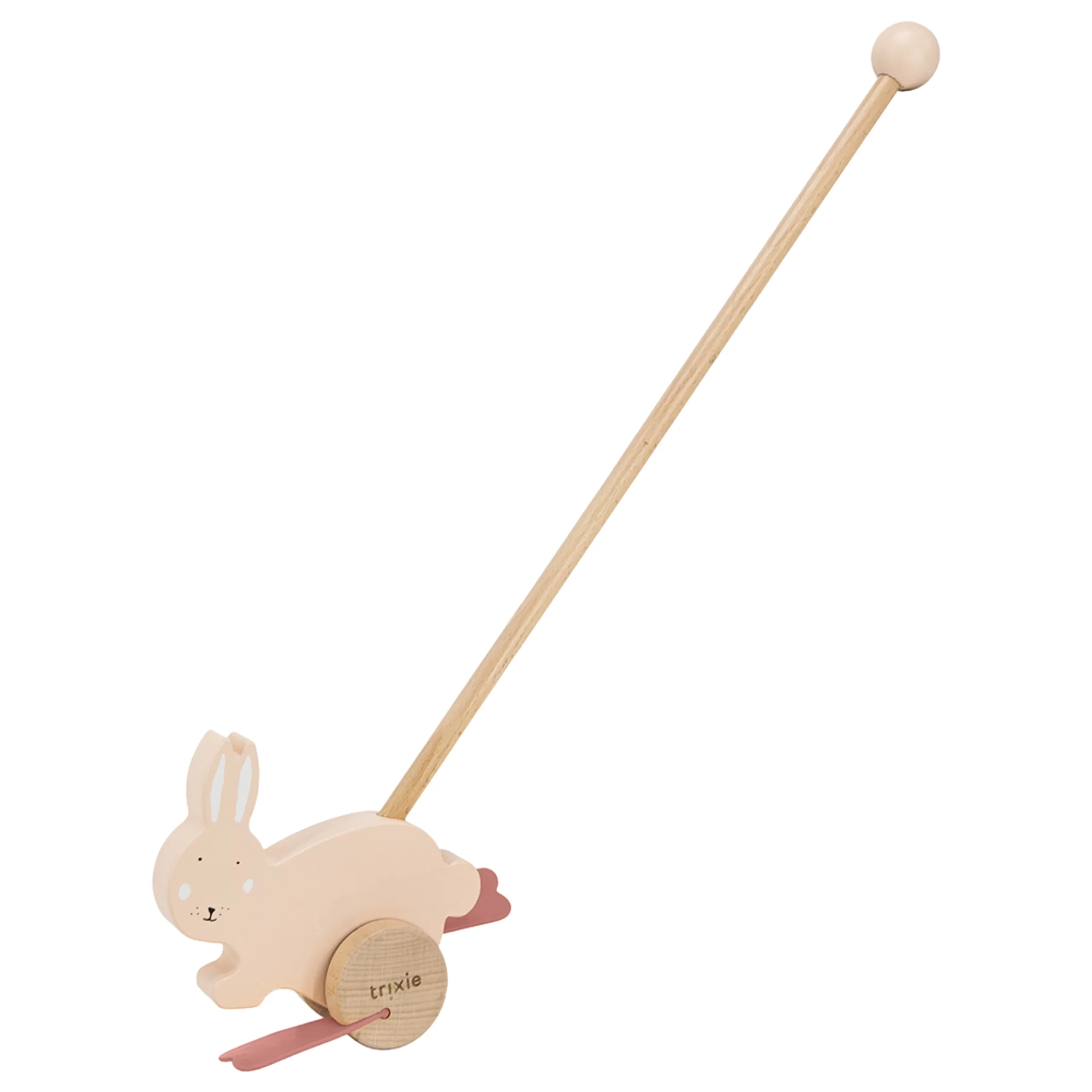TRIXIE Wooden Push Along Toy - Mrs. Rabbit