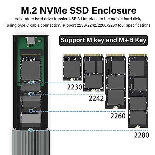 M.2 NVMe/PCIe SSD Enclosure