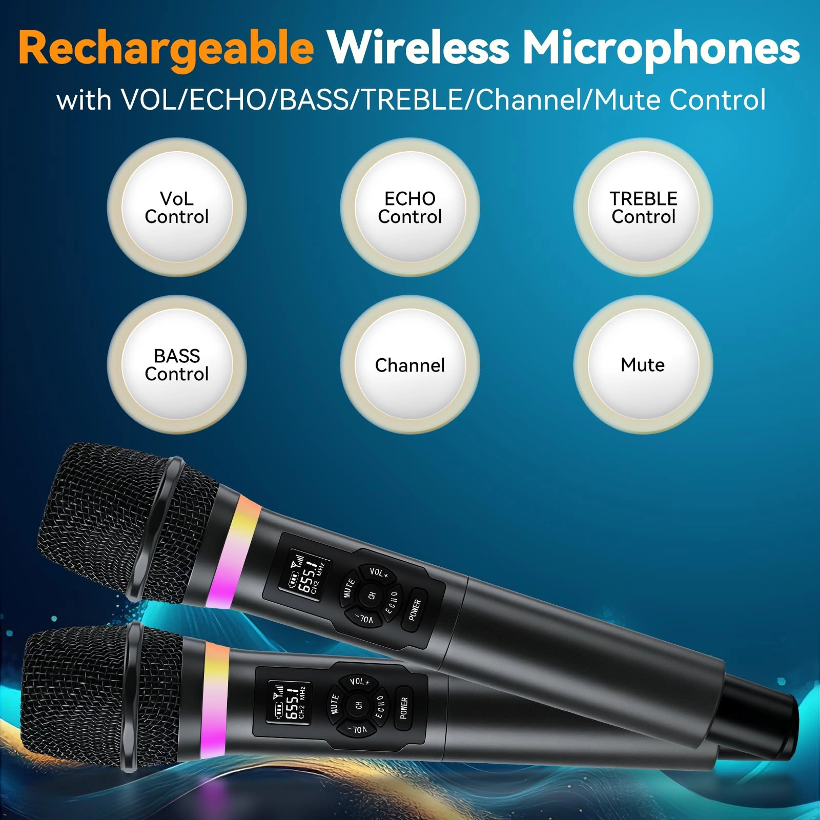 wireless handhold microphone - 2x 2.4GHz