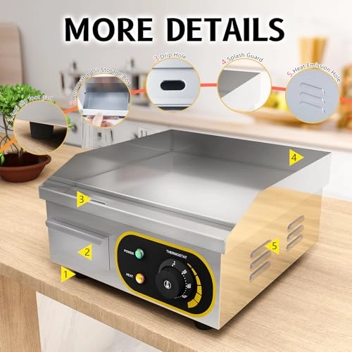 Electric Griddle Plate - 36 x 38 x 20 cm