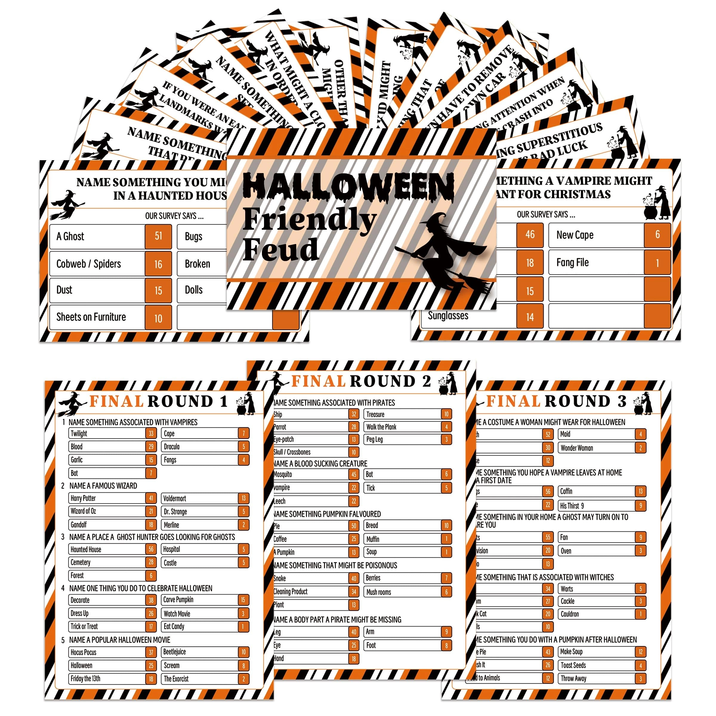 Xenseou Halloween Feud Game - 15 years and up 18 pieces