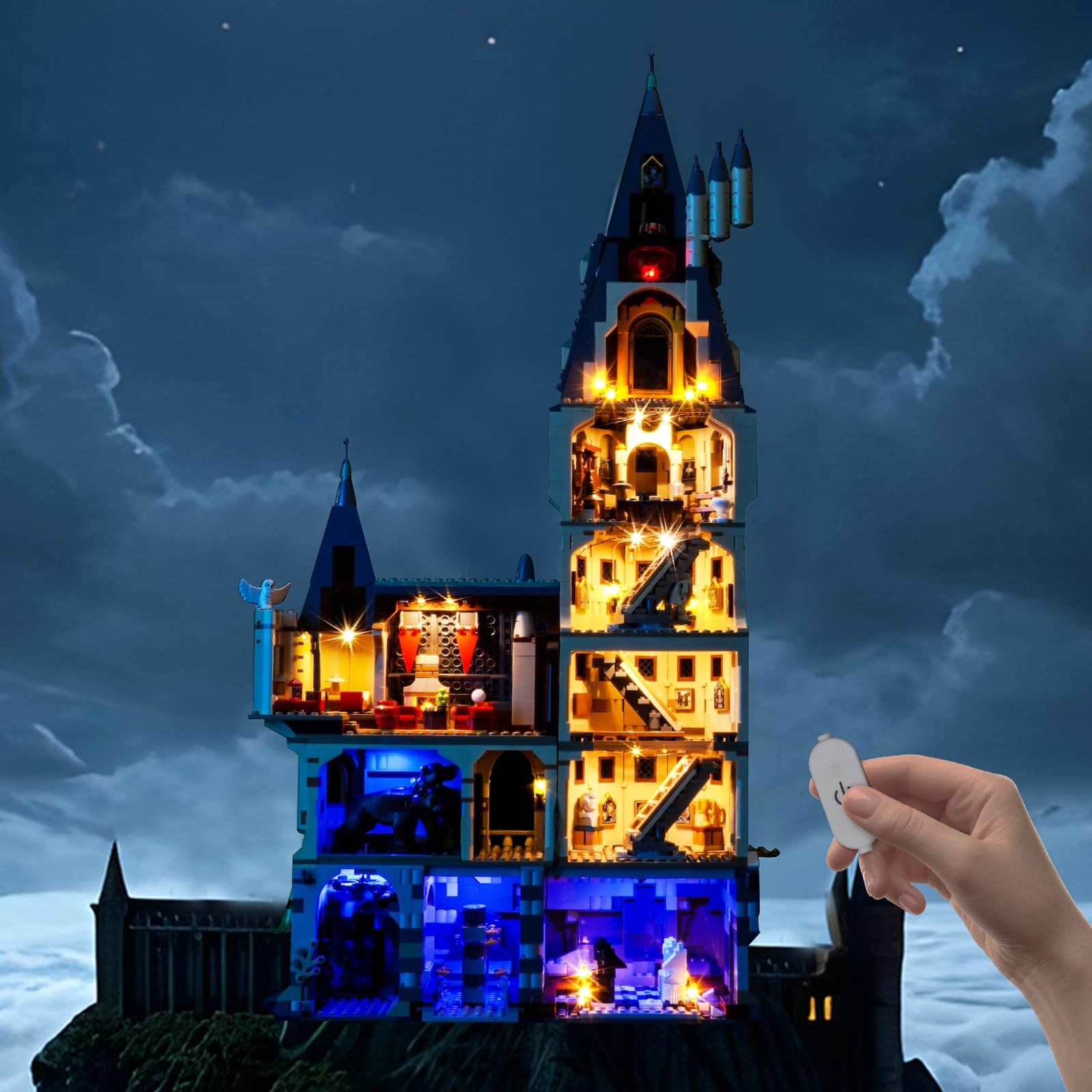 Brickshining LED Lighting Compatible with Hogwarts Castle The Main Tower - Classic Version Harry Potter