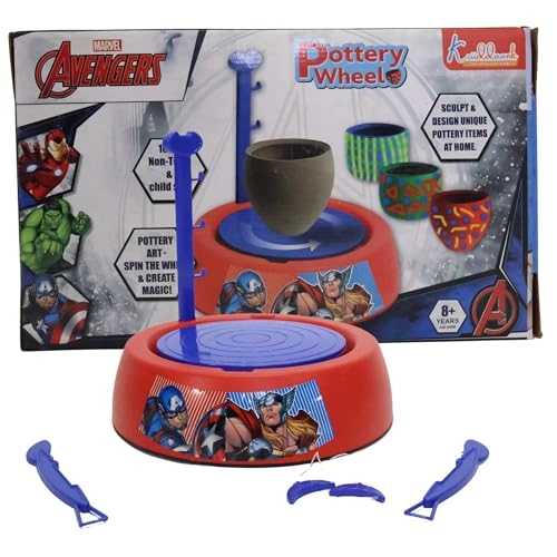 Kriiddaank Marvel Avengers Theme Pottery Wheel - non-toxic clay 800g