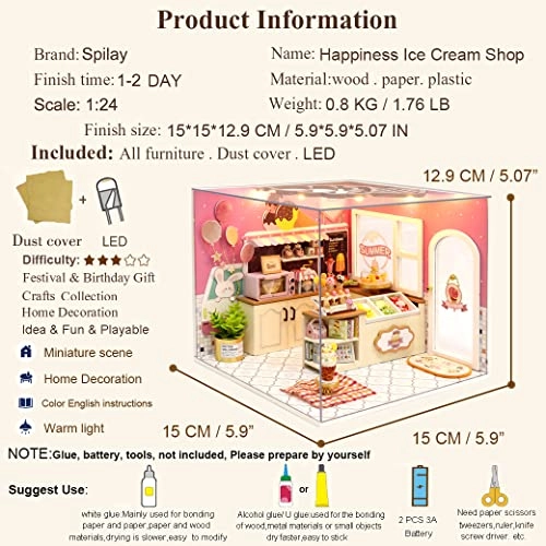 DIY Miniature Dollhouse Kit - 124 scale