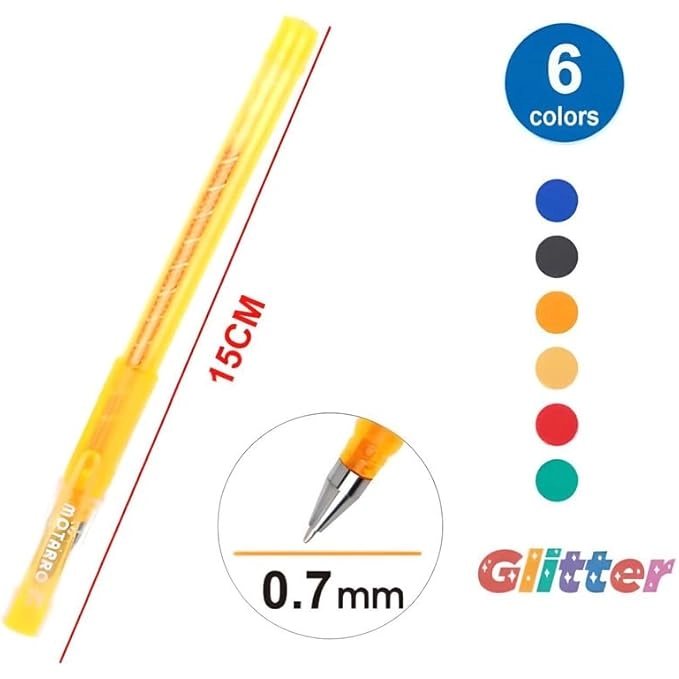 Gel Pens - 6 Pieces 0.7mm