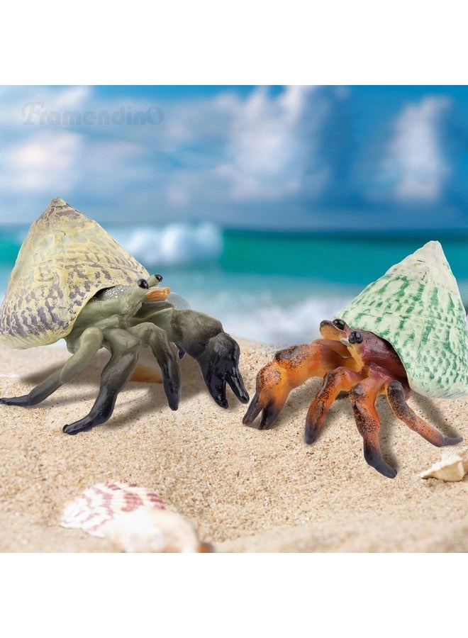 Hermit Crab Model - 4 Pack Realistic Sea Animals