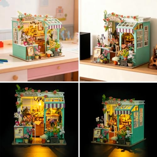 3D Wooden Puzzle Bookshelf Insert - Library of Books 1:24