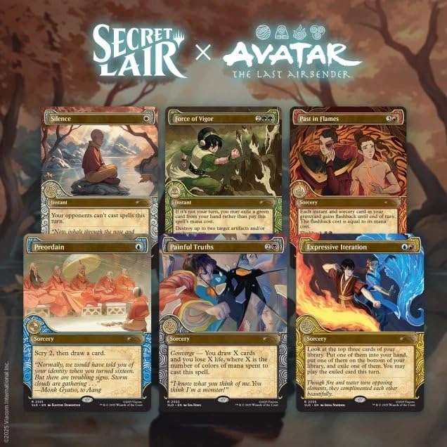 Wizards of the Coast Secret Lair x Avatar: The Last Airbender - One with The Elements - 6pcs