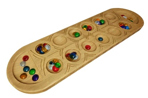 Classic Mancala - Fullsized Solid Wooden Board