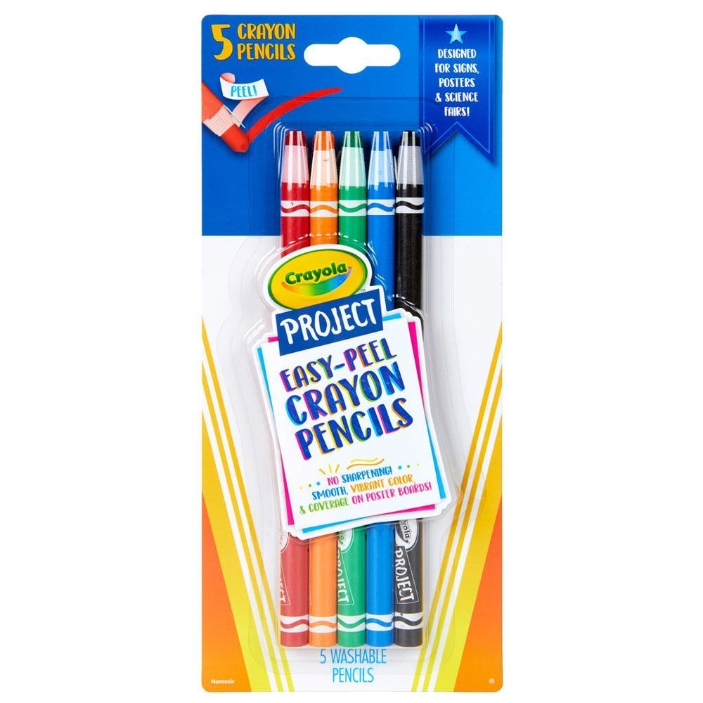 Easy Peel Crayon Pencils - 5 piece(s)