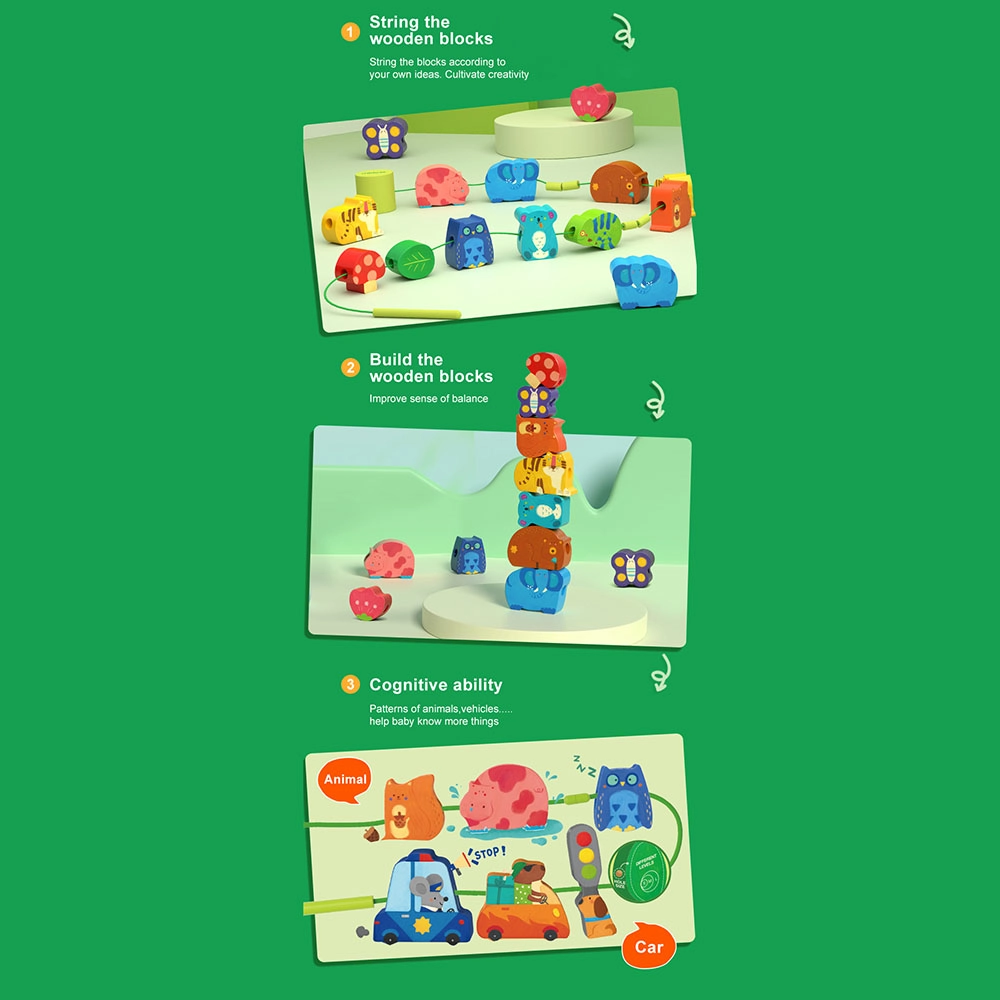 Lacing Beads Vehicles - 18 Months