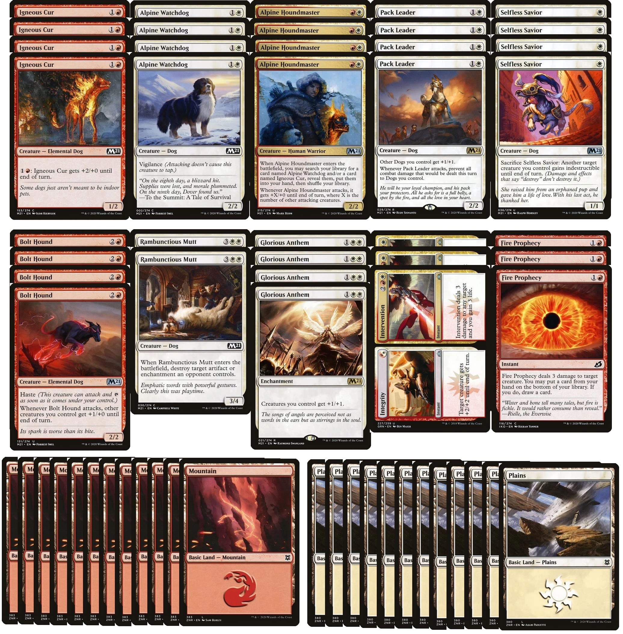 MTG Decks & More Elite Red White Creature Deck - 60pcs