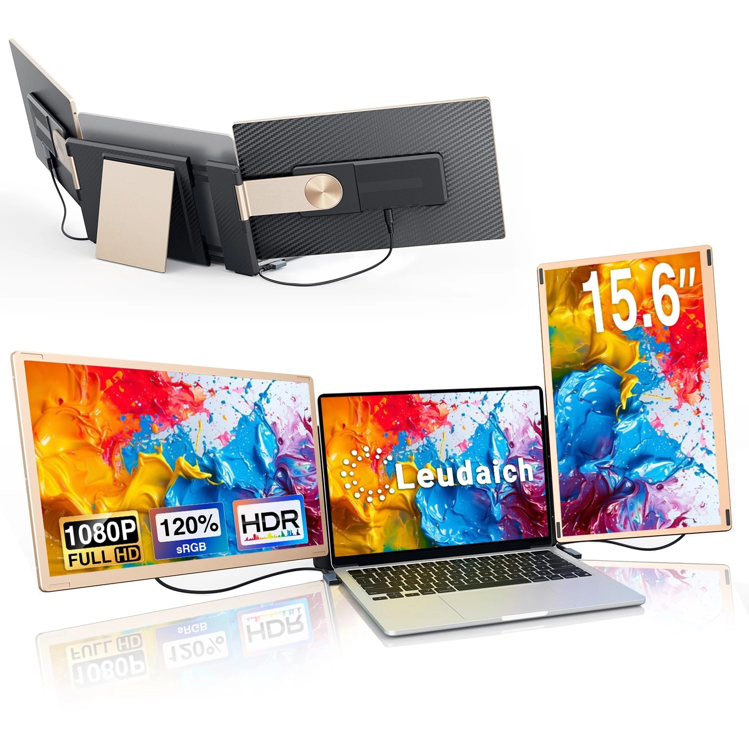 Leudaich Triple Screen Extender - 1920x1080 15.6 Inches