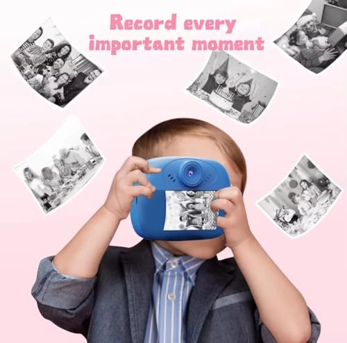 INSTANT KIDS CAMERA PRINTER - Inkless Bluetooth 2 Roll Thermal Paper