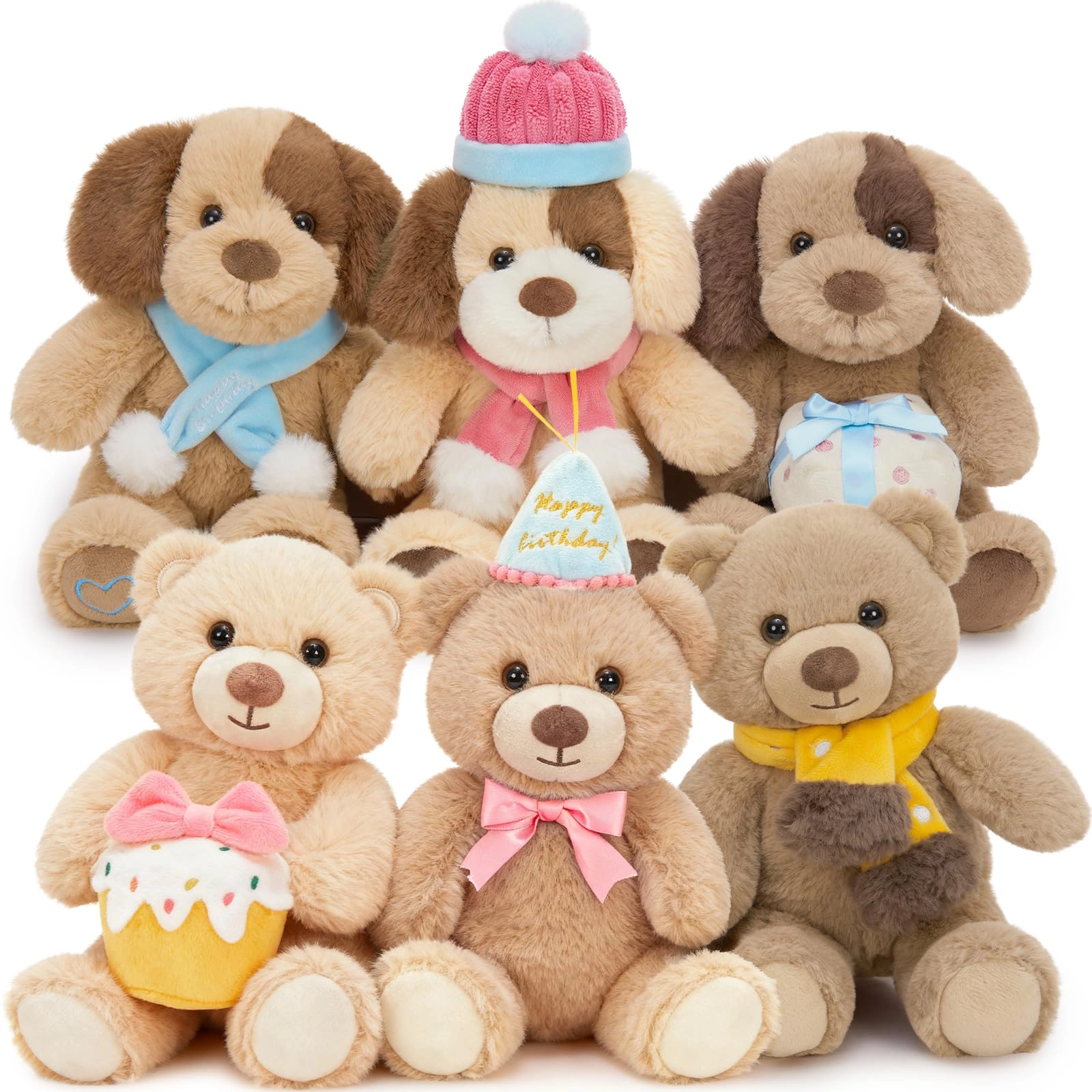 Suzhou Jinjieen Trading Co.Ltd Teddy Bear Birthdaytoyset-6 25 cm Plush - 6pcs Birthday