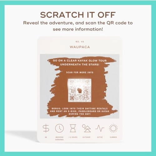 Wisconsin Adventure Bucket List - 50 Scratch-Off Cards