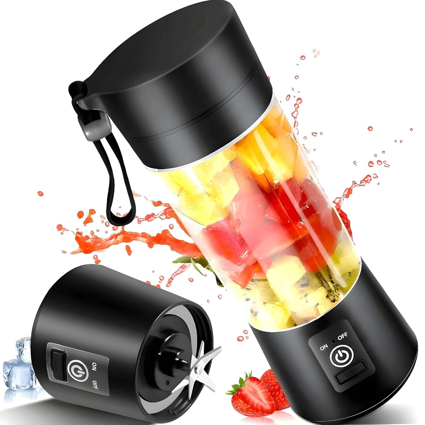Mini Portable Blender - 6 Blade USB Rechargeable