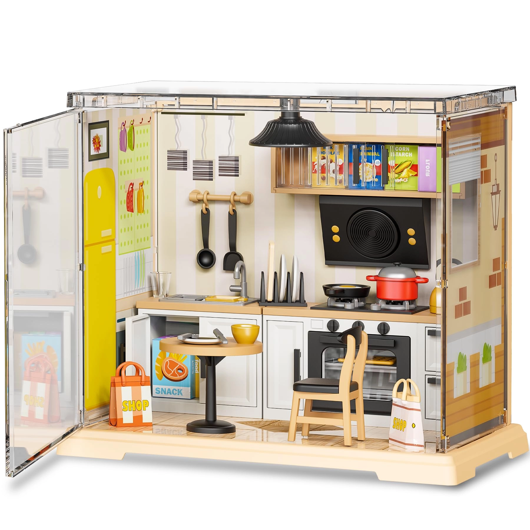EP EXERCISE N PLAY Miniature Dollhouse Kit - Yellow With LED