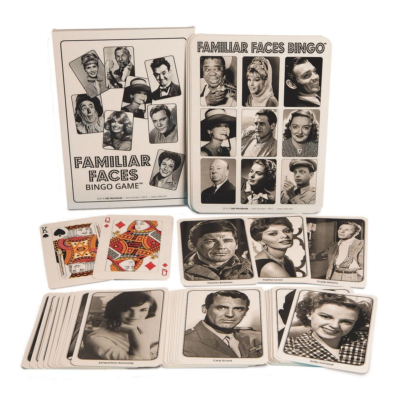 S&S Worldwide Familiar Faces Bingo - Up to 12 Players Golden Age Celebrity Faces