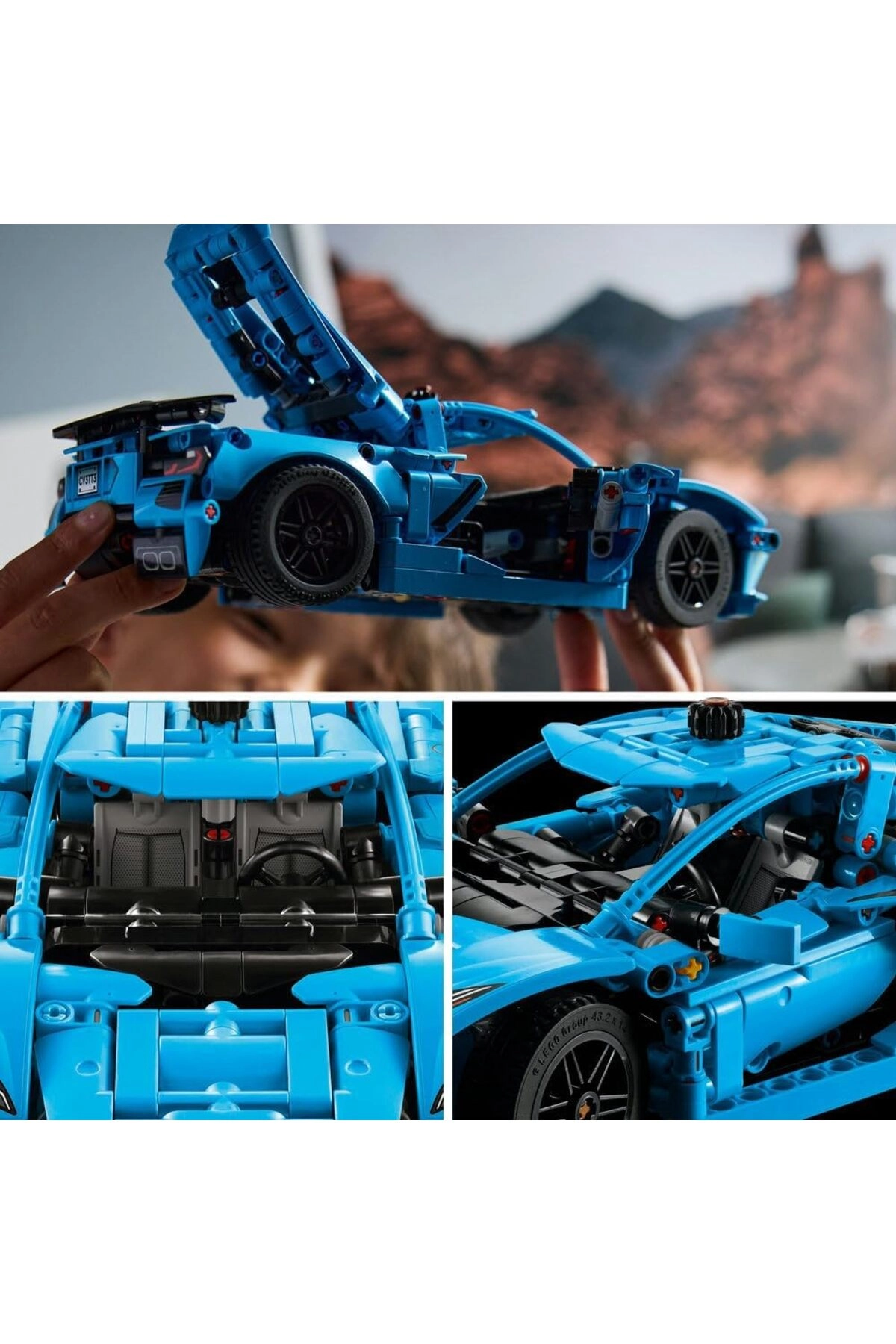 Technic Chevrolet Corvette Stingray (42217) - Blue Race Car Moving 8-Cylinder Engine