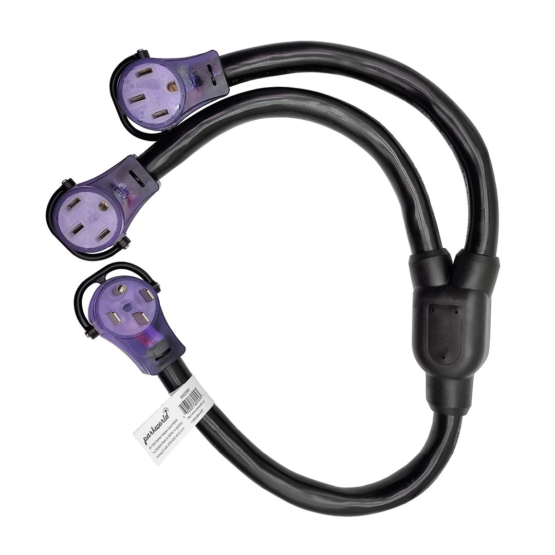 692095 RV Splitter Adapter - 14-50P to Dual 14-50R