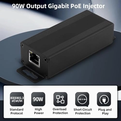 Gigabit PoE Injector - 55V 90W