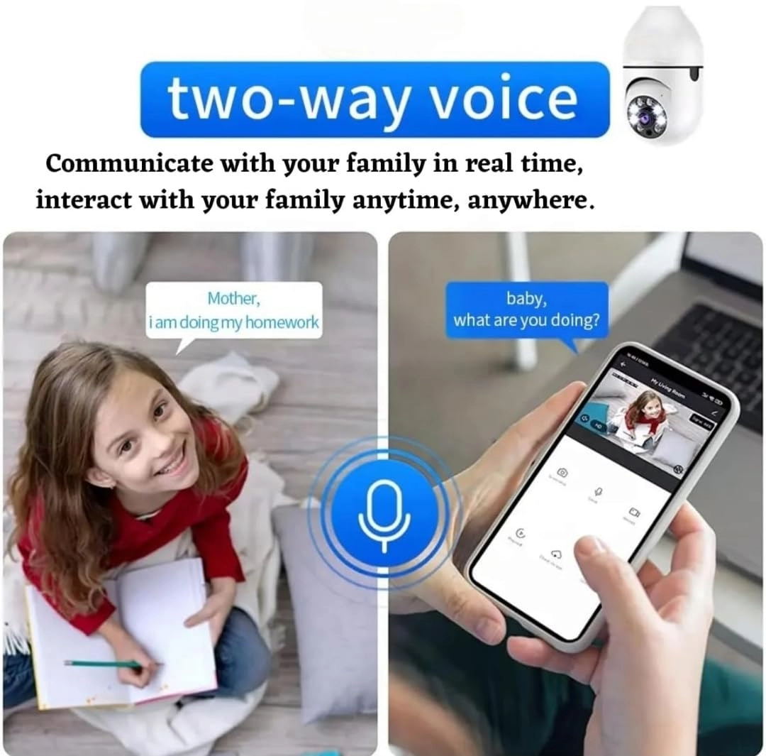 Bulb Shape 360 Camera 1080p