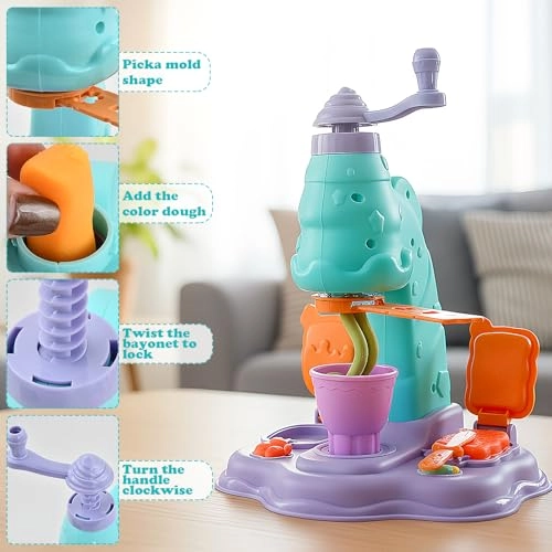 Modelling dough & tool set - 3+ years 12 colors 30 pcs