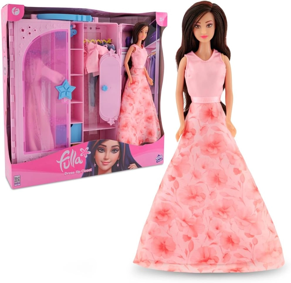 Doll with Dress-Up Closet - Girl Pink Ages 3+