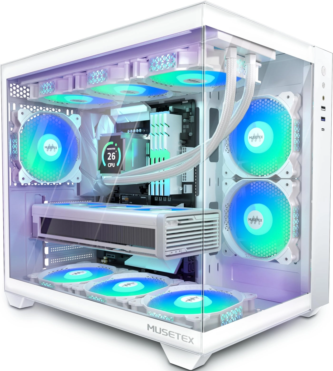 Y6 - 270° Full View Tempered Glass ATX Mid Tower