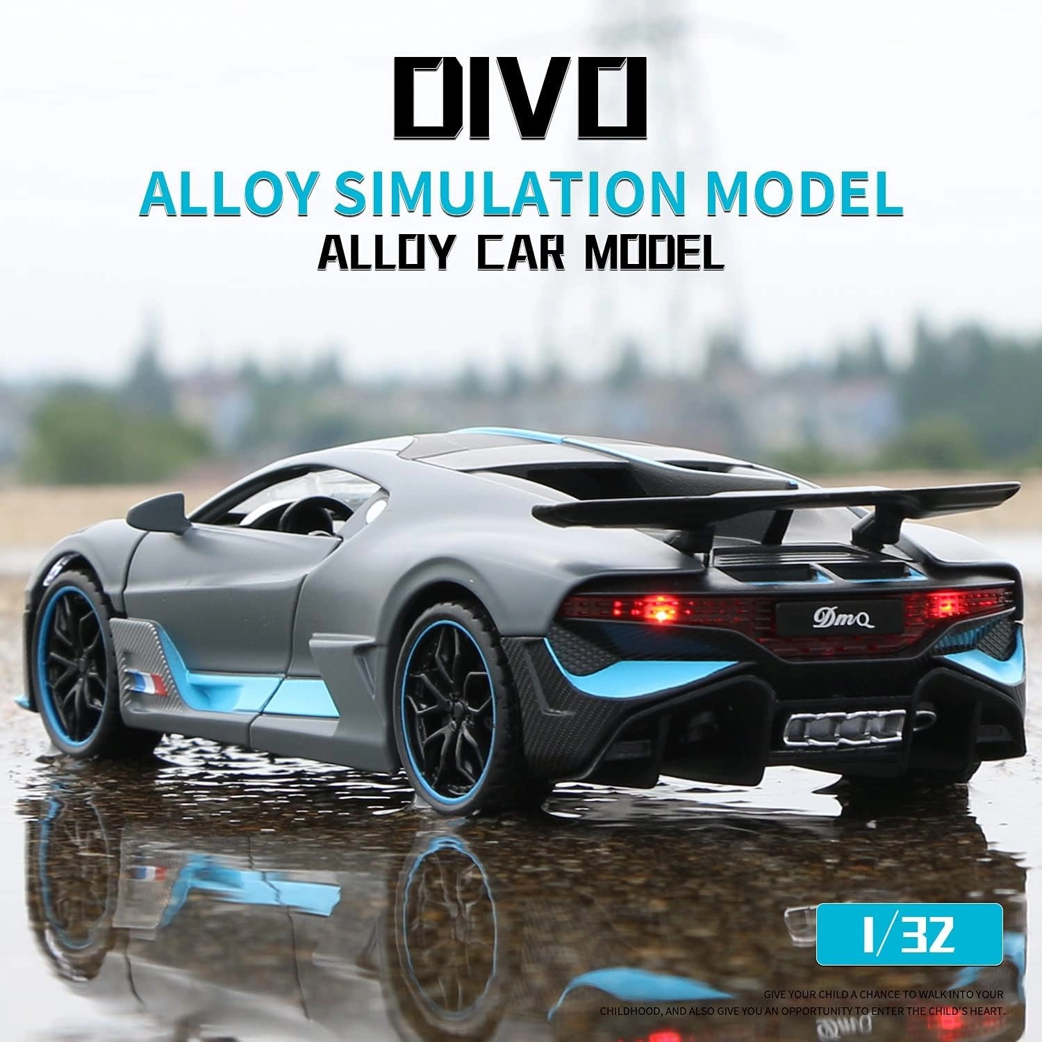 Bugatti DIVO-Black 1:32 - 1pcs