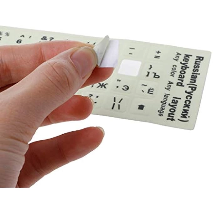 TRANSPARENT KEYBOARD STICKERS - UKRAINIAN RUSSIAN