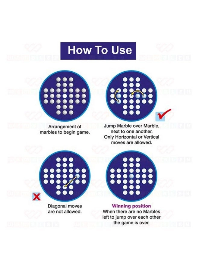 Brainvita - 32 Marbles 1 Board