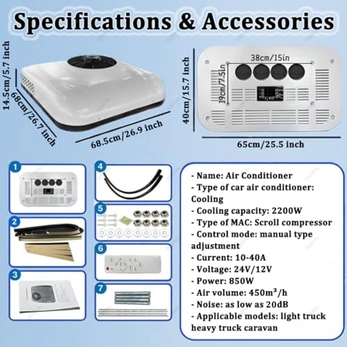 RV Air Conditioner - 2200W