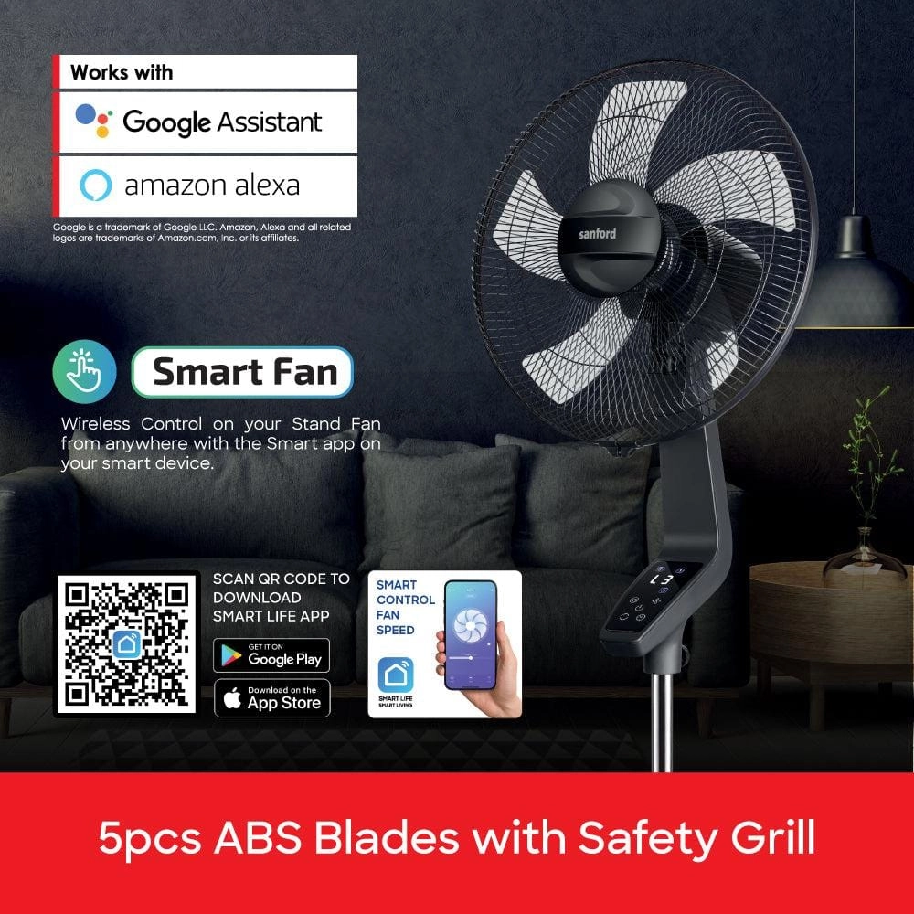 Pedestal Stand Fan - Smart WiFi 16-Inch Remote Control