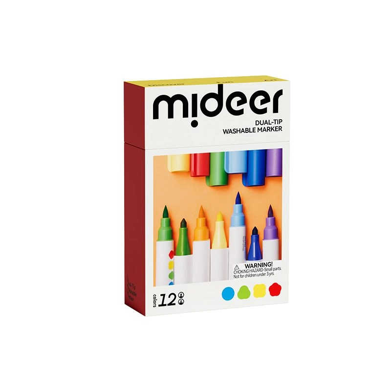 MIDEER Dual Tip Washable Markers - Multi Colour