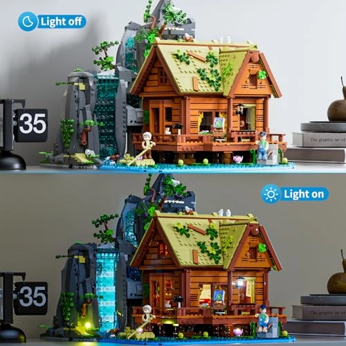 Waterfall Cabin - Retro Wooden LED