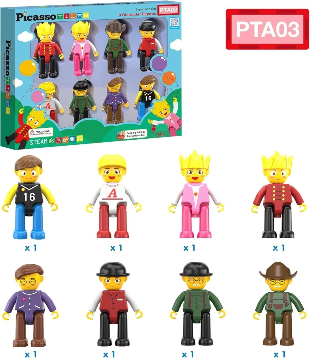 Magnetic Character Figures (ALGT-PTA03) 8 pcs
