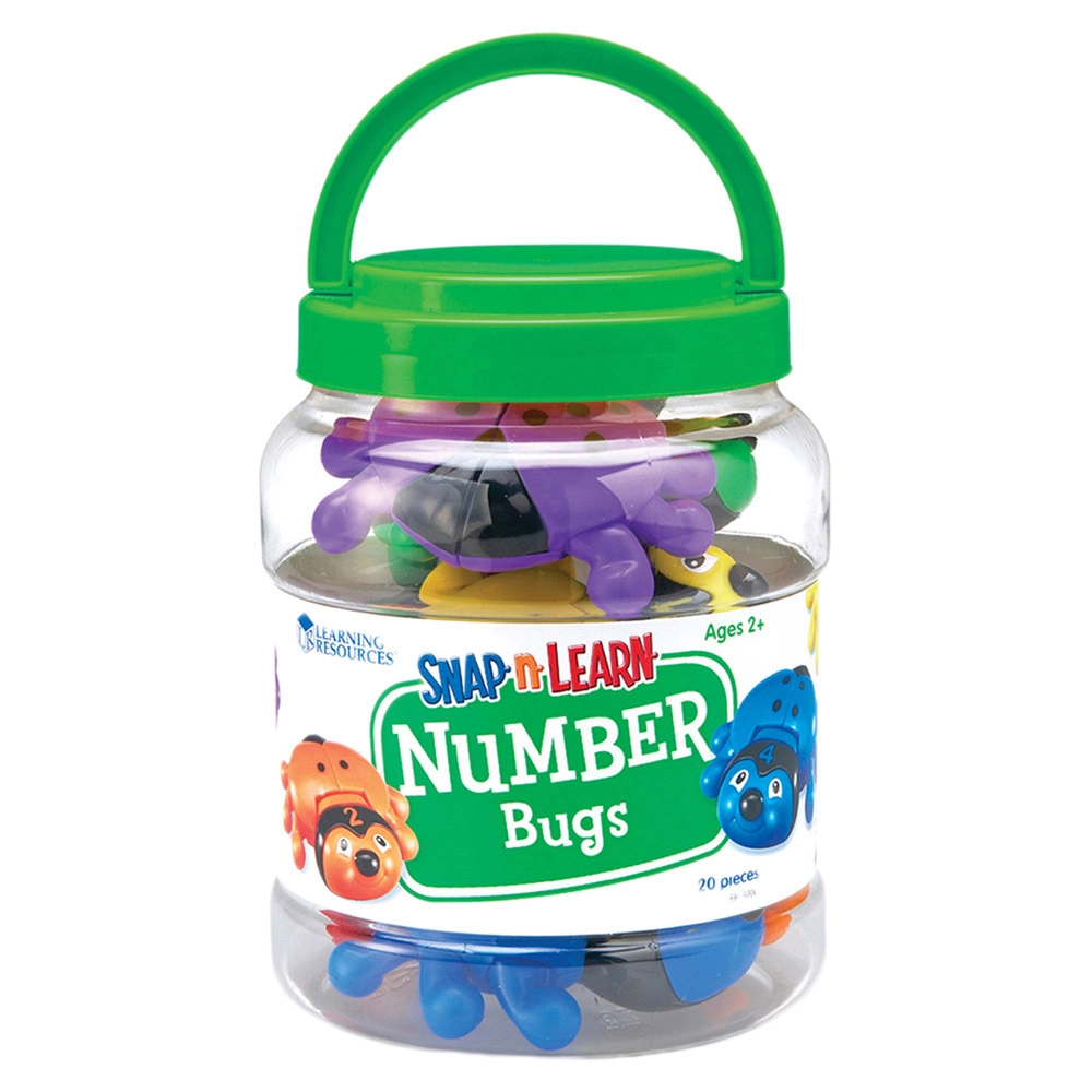 Learning Resources Snap-N-Learn Number Bugs - Suitable for 3 years & above 18 pieces