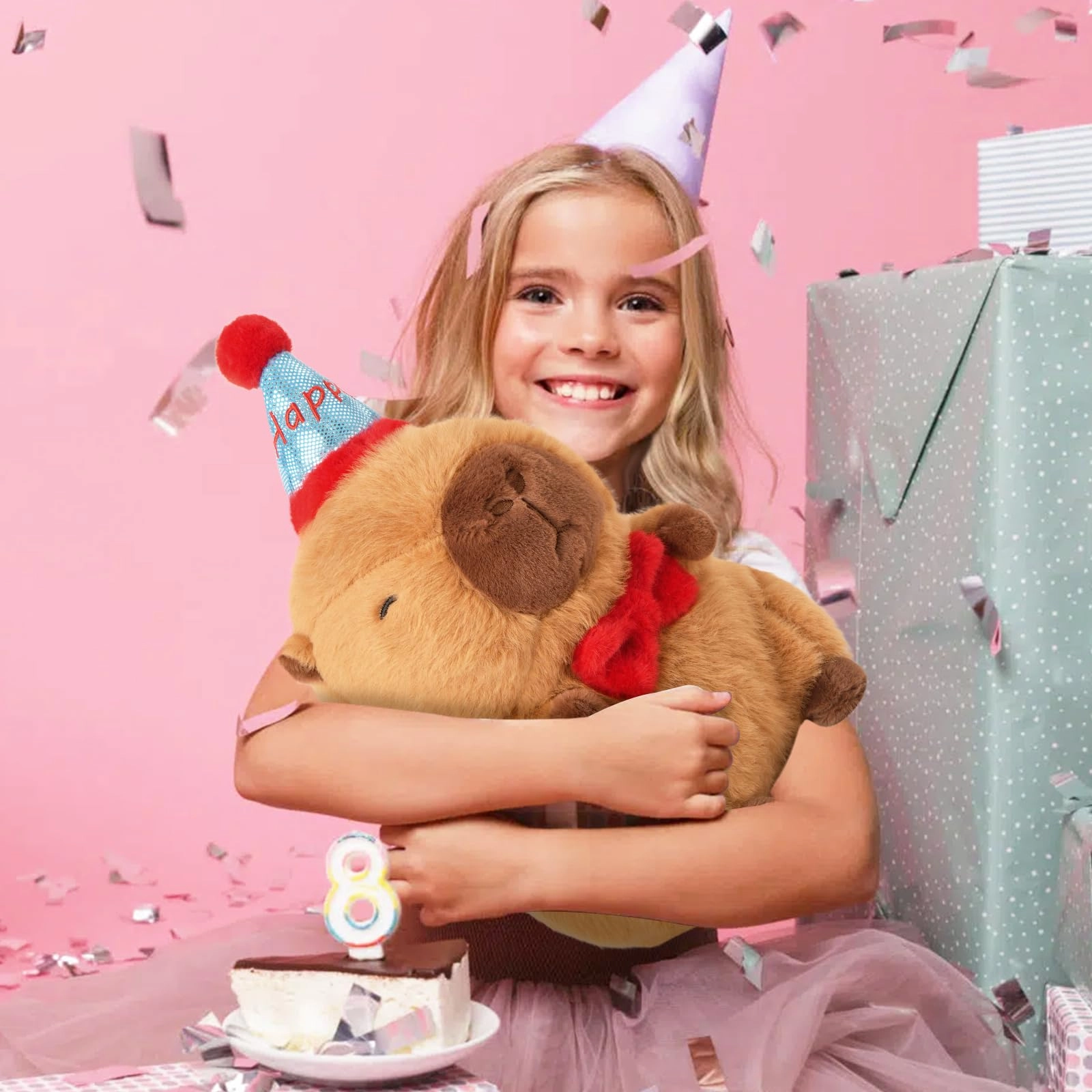 Capybara Plush - 9 inch Strawberry Hat