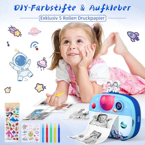 Kids Camera - 1080P Instant Print 32GB