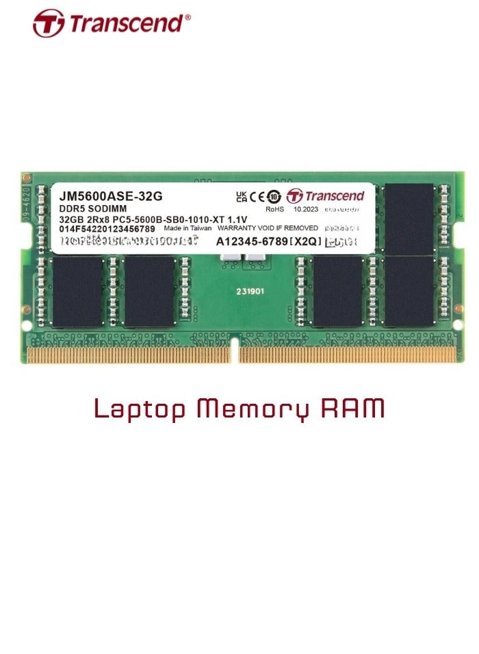 JM5600ASE-32G - 32GB 5600MHz SO-DIMM DDR5