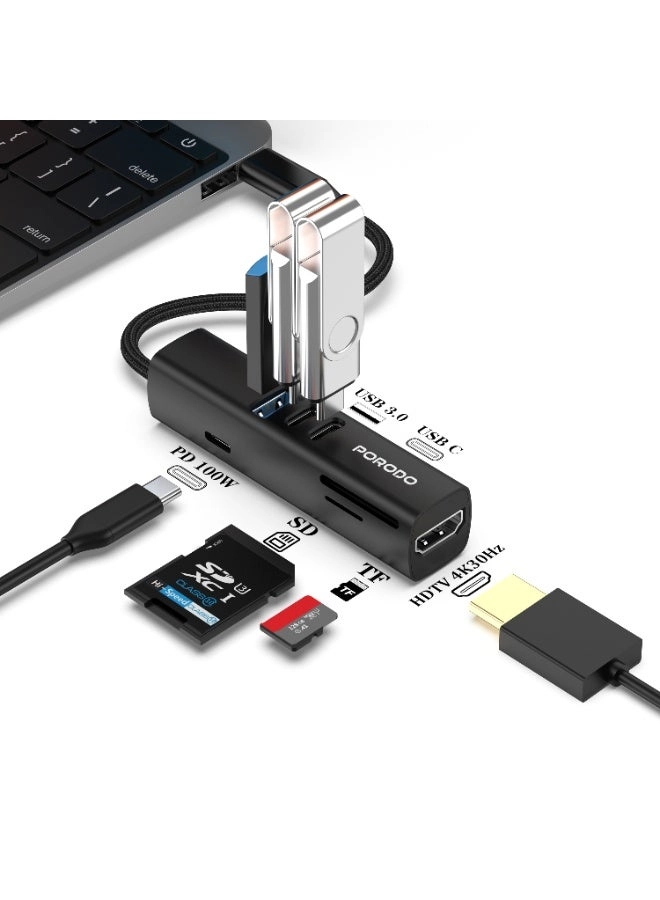 7-in-1 USB-C Hub - 4K@30Hz 100W PD