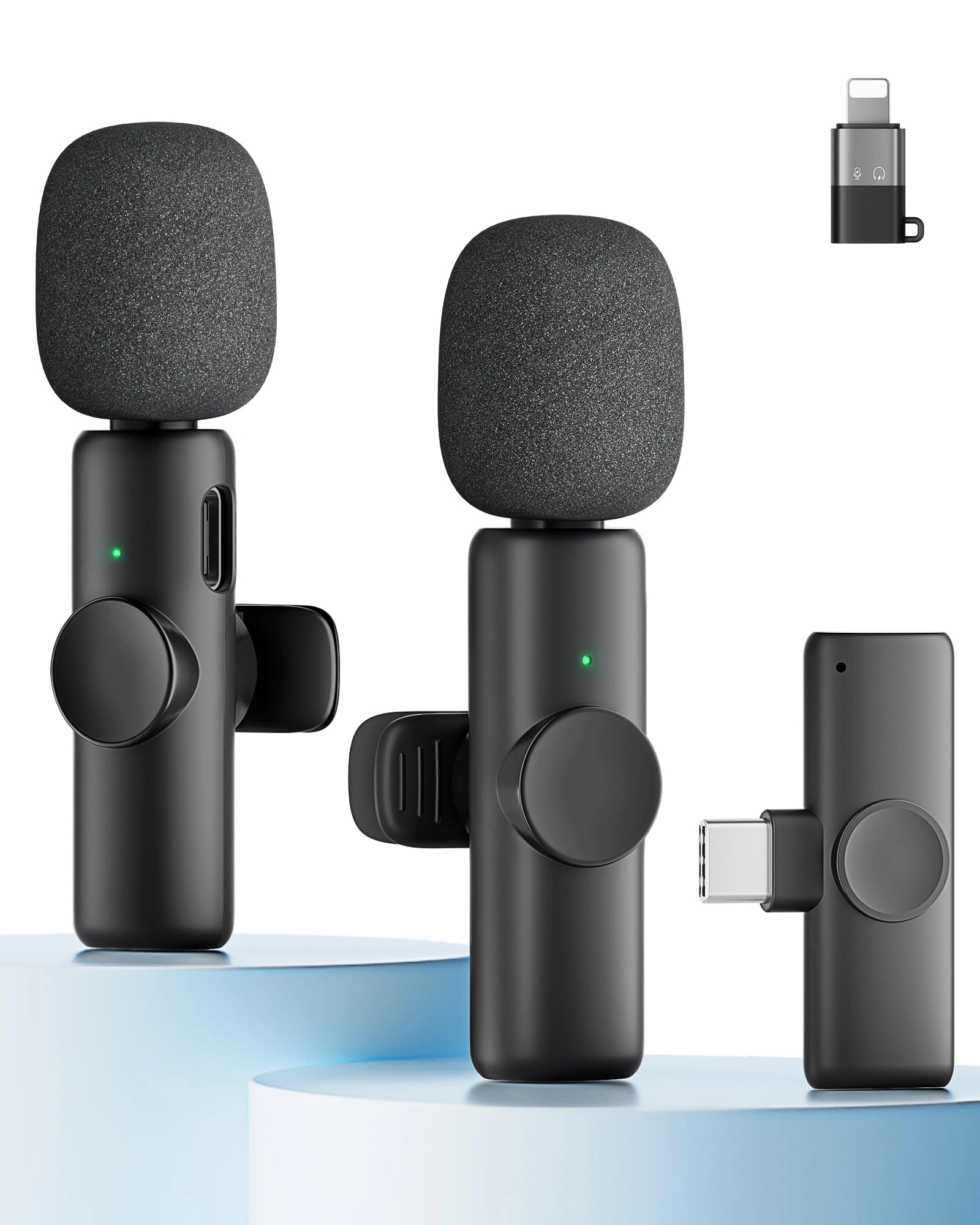 CZOCPOS Wireless Tie Mic USB Microphone Pack of 2