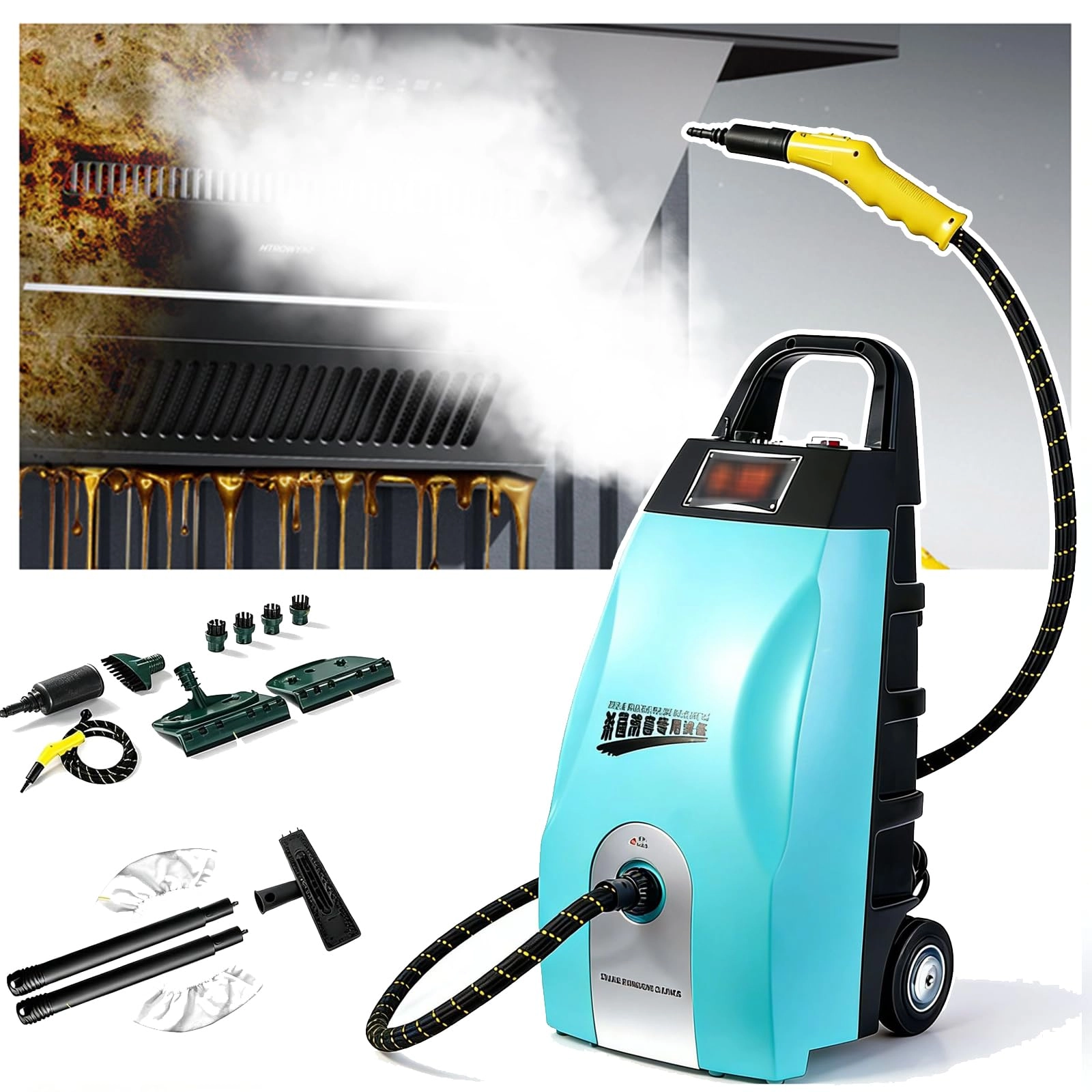 CNAOHGHN Portable Steam Cleaner - 4.0-5.0 Bar 3.5 liters