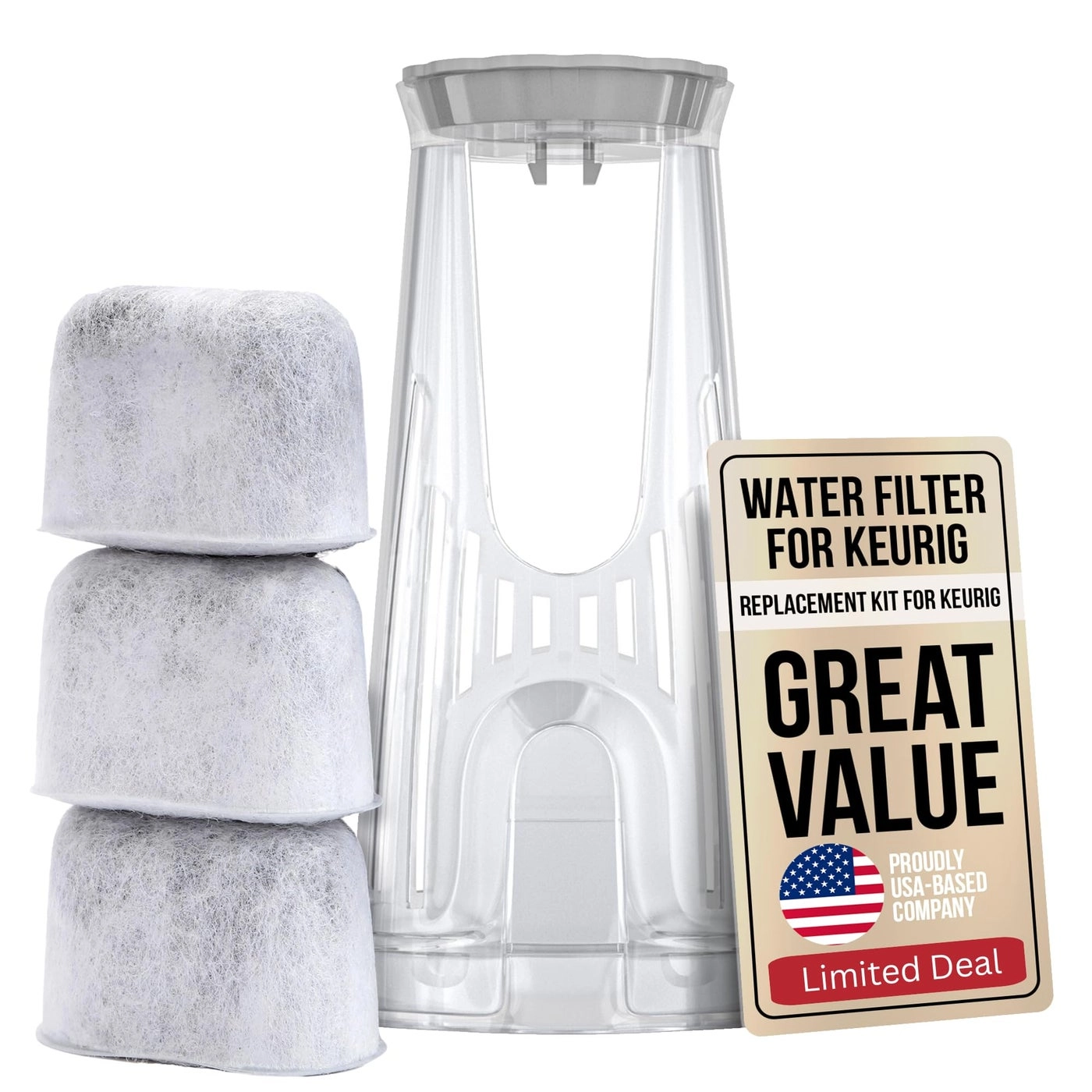 Starter Kit Replacement for Keurig 2.0 - Side Reservoir Filter Holder 3 Pack of Compatible Keurig Water Filter Cartridges