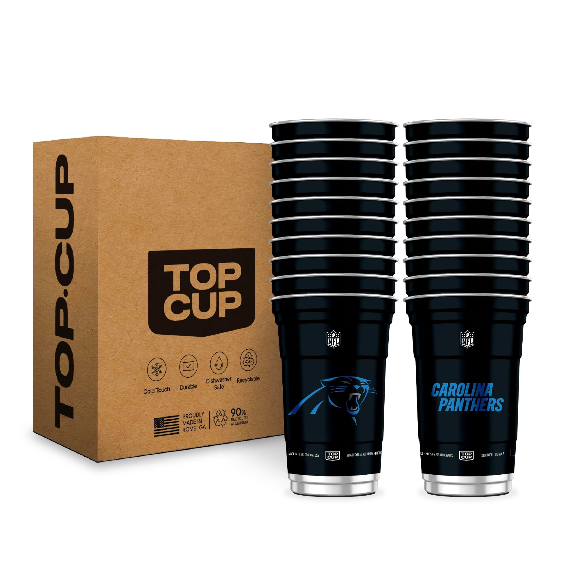 Top Cup Carolina Panthers Aluminum Cup - 20 pcs