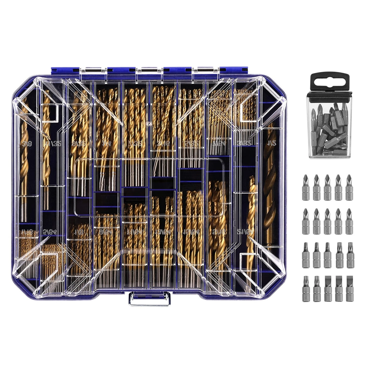 Hurricane Twist Drill Bit Set - Titanium 276pc 1/16" up to 1/2"