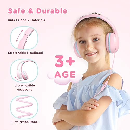 LE03-PINK Wired Headphone