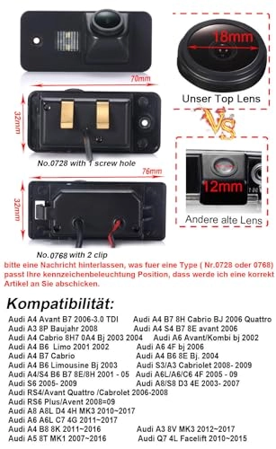 Backup Camera - universal RCA connector 1280*720 pixels